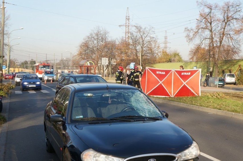 Wypadek na przejściu dla pieszych w Będzinie