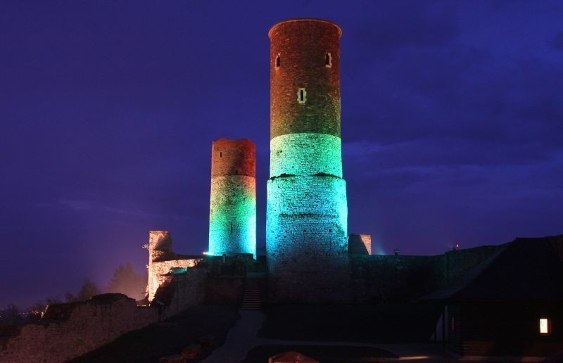 Zamek w Chęcinach - iluminacje