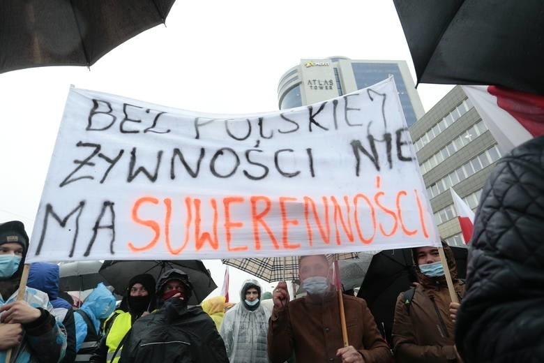 Protest rolników w Warszawie 13.10
