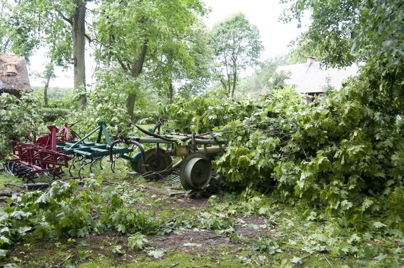 Muzeum Rolnictwa w Ciechanowcu. Skansen zniszczony przez nawałnicę (zdjęcia, wideo)