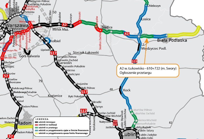 Tak wyglądają plany autostrady A2. Do połączenia ze...