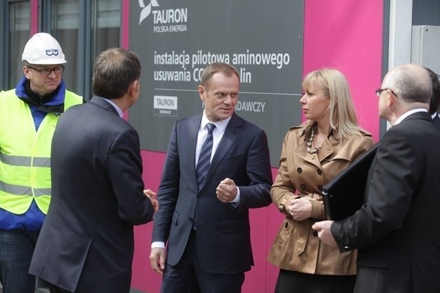 Premier Donald Tusk w Elektrowni Jaworzno