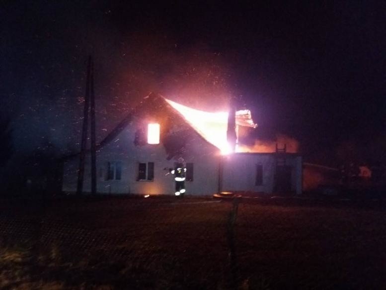 Pożar domu do którego doszło 2 kwietnia 2018