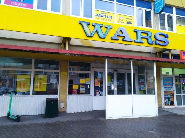Sklep Wars przy ulicy Warszawskiej zamknięty