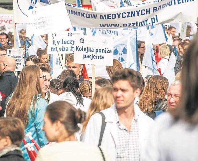 Protest medyków sprzed tygodnia 