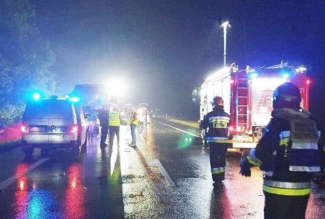 Wypadek w Kleszczowie miał miejsce w sobotę 22 sierpnia tuż po godz. 22.30 w Kleszczowie, na DK88.