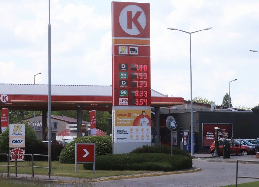 Ceny paliw na stacji Circle K przy ulicy Kieleckiej w...