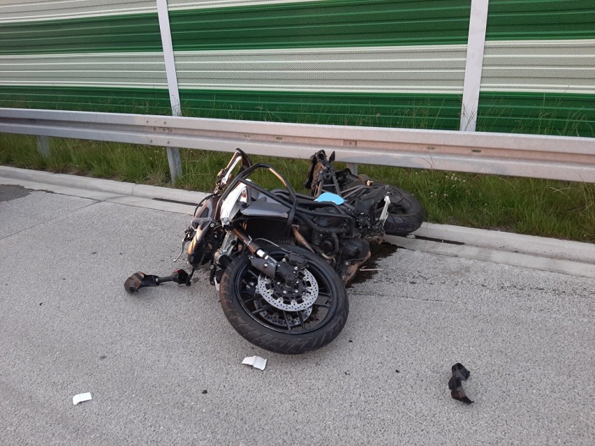 Śmiertelny wypadek motocyklisty na autostradzie A1....