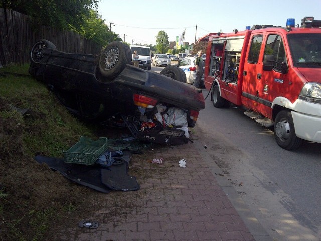 Wypadek na ulicy Świętokrzyskiej w Przysusze.