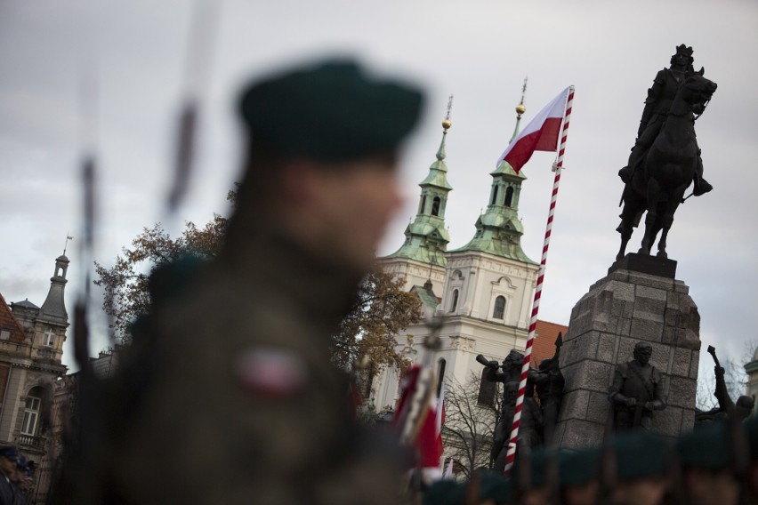 Święto Niepodległości 2017 na placu Matejki w Krakowie