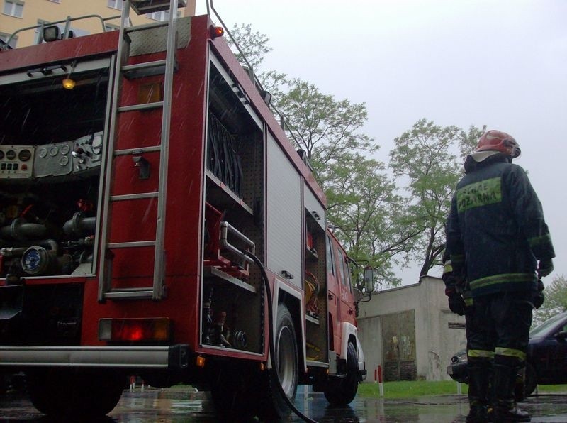 Pożar w piwnicy na ulicy Koszalińskiej