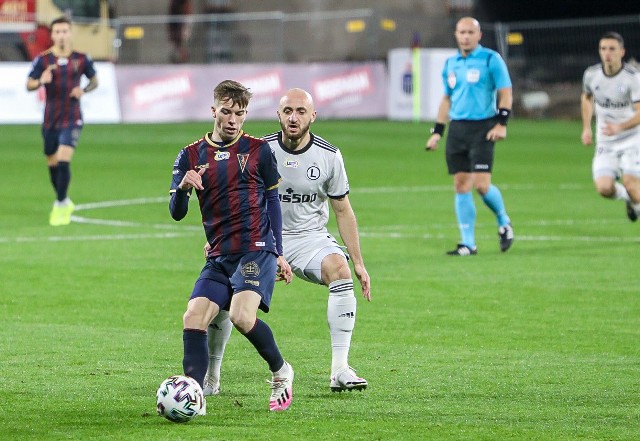 Kacper Smoliński w meczu Pogoń - Legia.