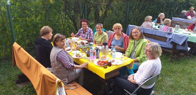 Seniorzy z Kielc bawili się przy grillu.