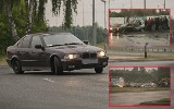 Policja i pogoda rozgoniły fanów motoryzacji i jazdy w poślizgu [FILM, zdjęcia]