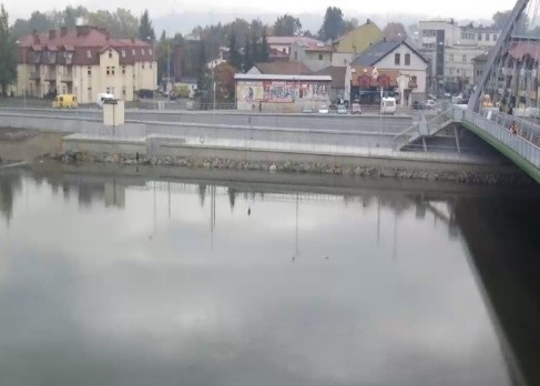 Widok z kamerki interntowej na most w Żywcu