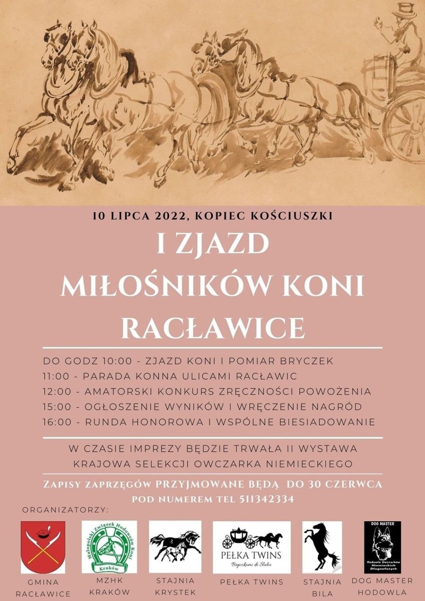 Racławice. Owczarki niemieckie i konne zaprzęgi pojawią się pod Kopcem Kościuszki