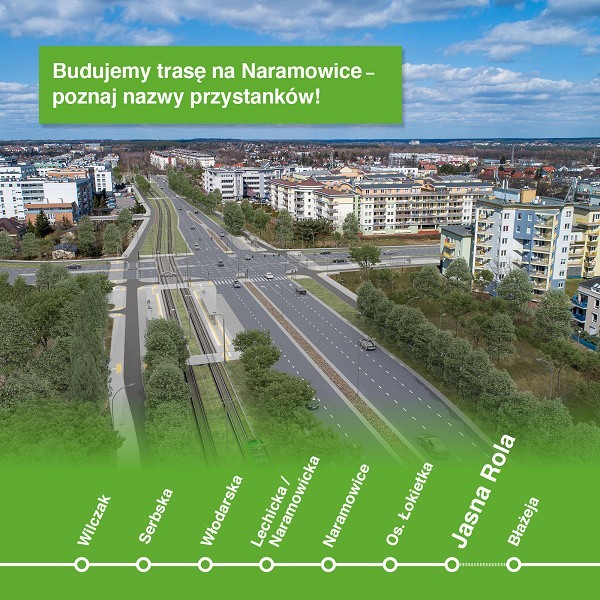 ZTM Poznań: Są nazwy przystanków na trasie tramwajowej na Naramowice