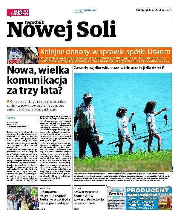 Okładka Tygodnika Nowej Soli na 30-31 maja 2015