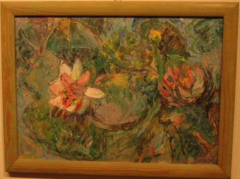Jeden z obrazów Haliny Mielczarek na wystawie