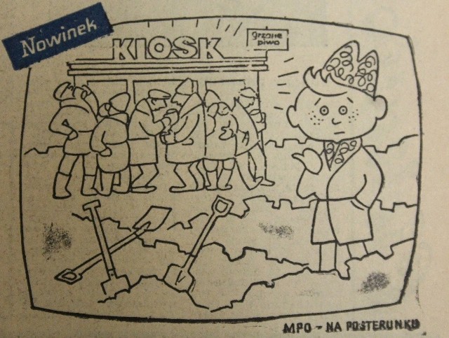 „Redakcja nasza przyjęła na etat nowego dziennikarza. Jest nim NOWINEK, którego sylwetkę  prezentujemy poniżej - pisały „Nowości” 12 stycznia 1968 roku. - Jak każdy człowiek wrażliwy na codzienne kłopoty, wszędobylski Nowinek o nich właśnie będzie się wypowiadał. Ale obiecał, że będzie także chwalił to, co na to zasługuje. Nowinka zatrudniliśmy wczoraj i zaraz zabrał się do pracy. Od razy zwrócił uwagę na to, co toruńczykom od kilku dni daje się we znaki". Nowinek stał się rysowaną twarzą "Nowości".