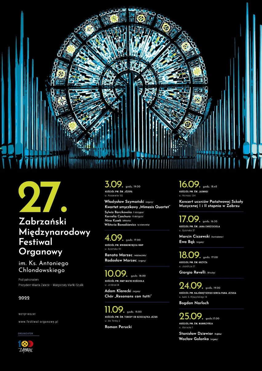 Zabrzański Międzynarodowy Festiwal Organowy - plakat...