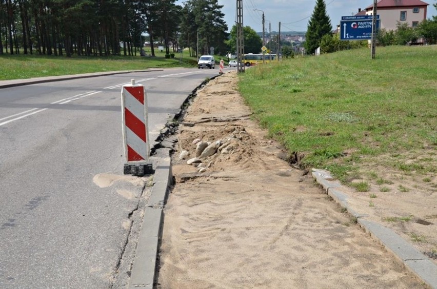 Trwa budowa ścieżki rowerowej przy ul. Górnej w...