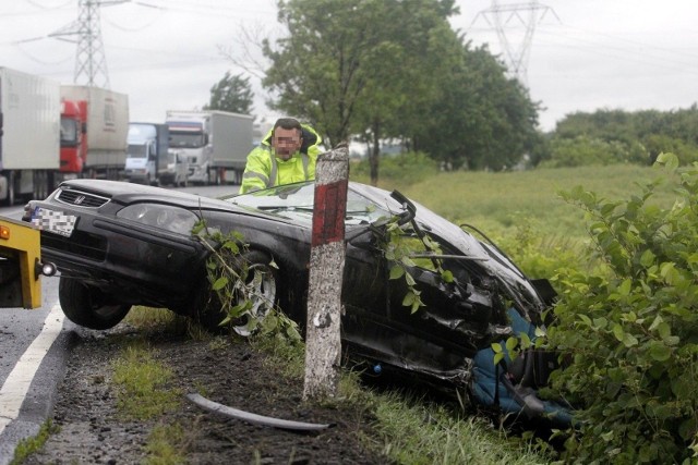 Kolizja pod Koronowem. Utrudnienia na drodze krajowej nr 25 w kierunku Bydgoszczy