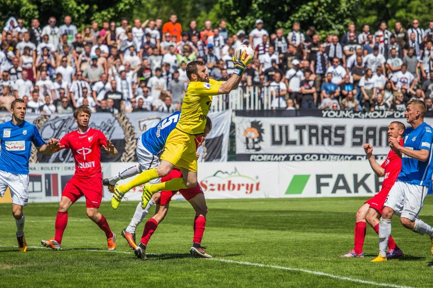 Ostatni mecz Sandecji Nowy Sącz na starym stadionie...