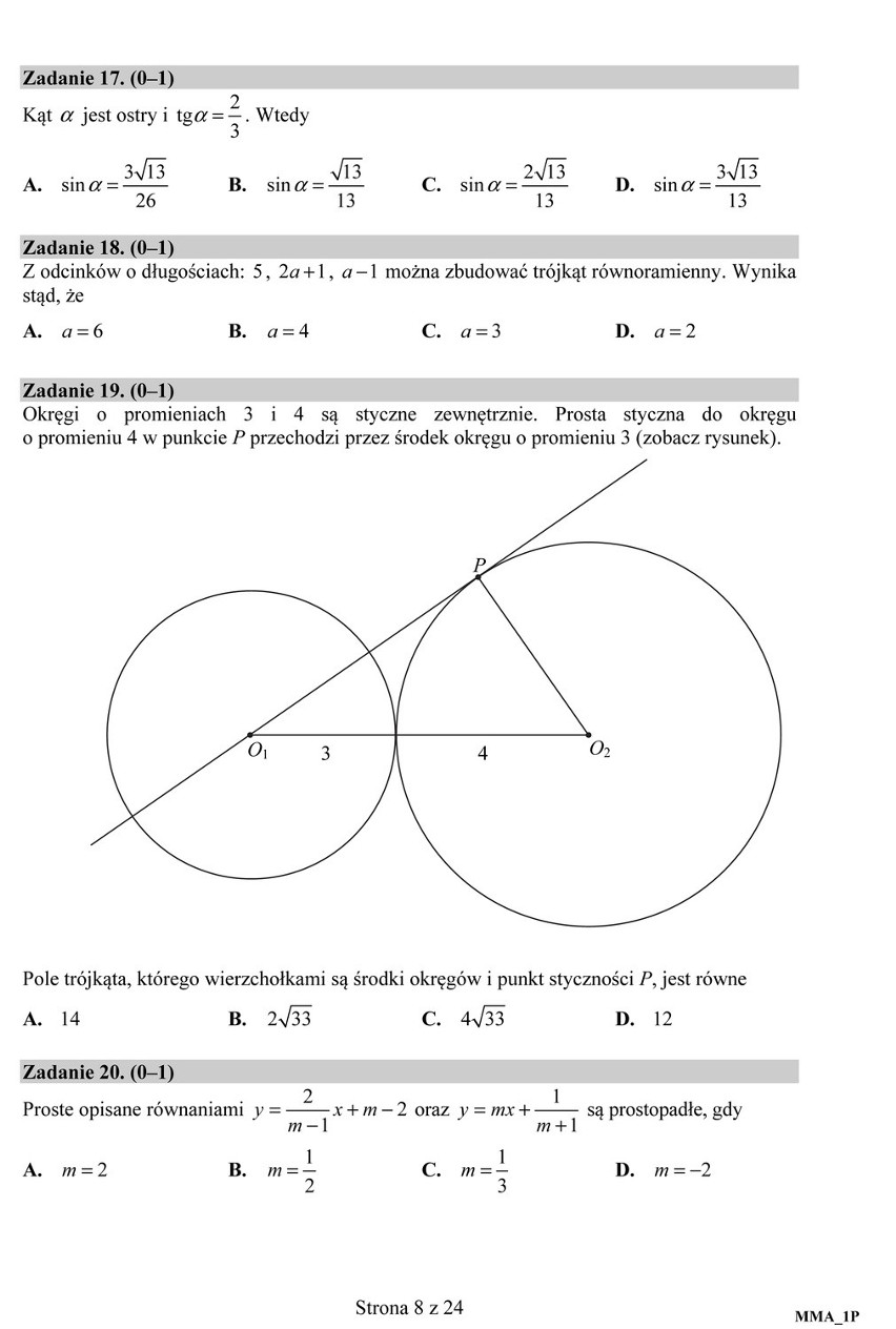 MATURA 2016: MATEMATYKA - ARKUSZ CKE, ZADANIA, ODPOWIEDZI,...