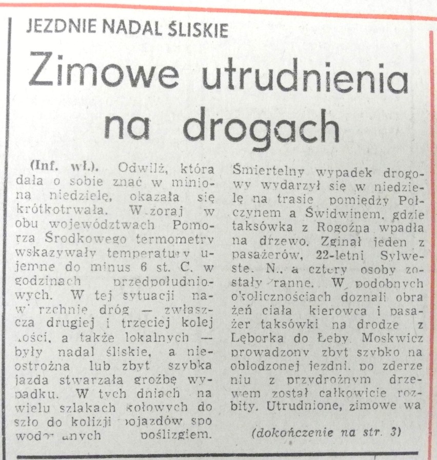 Na przełomie lat 1978-1979 Polskę nawiedziła zima, która...