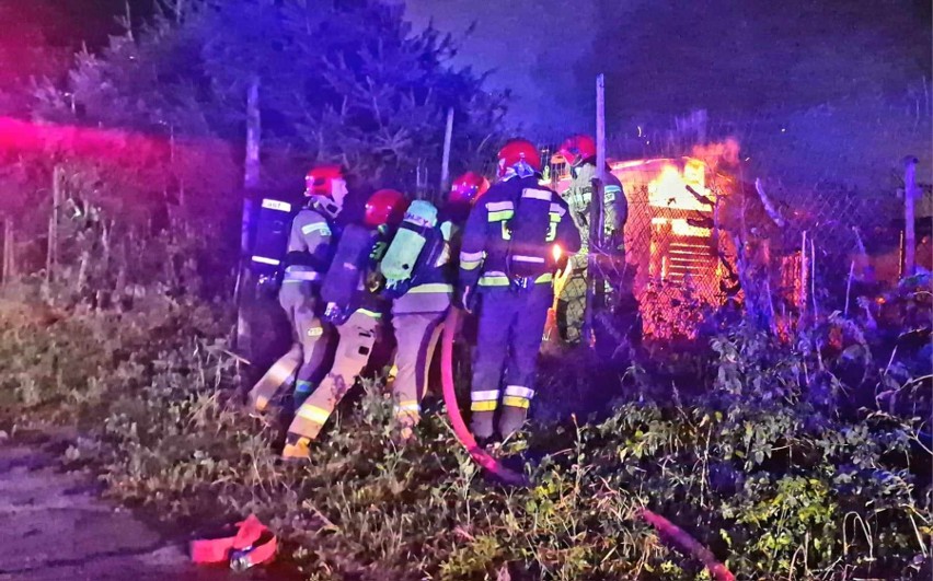 Pożar budynku gospodarczego w Starych Bielicach