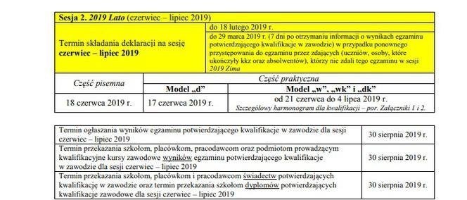 Egzamin zawodowy 2019 [ARKUSZE CKE, WYNIKI, klucz,...