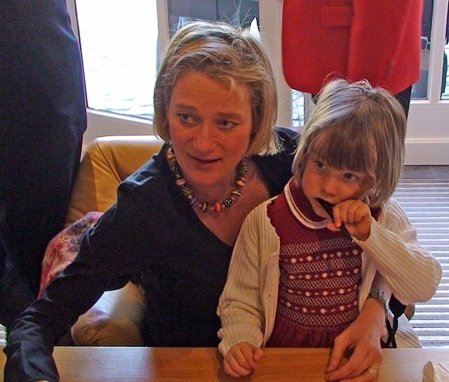 Księżna Delfina w 2008 roku wraz córką Józefiną