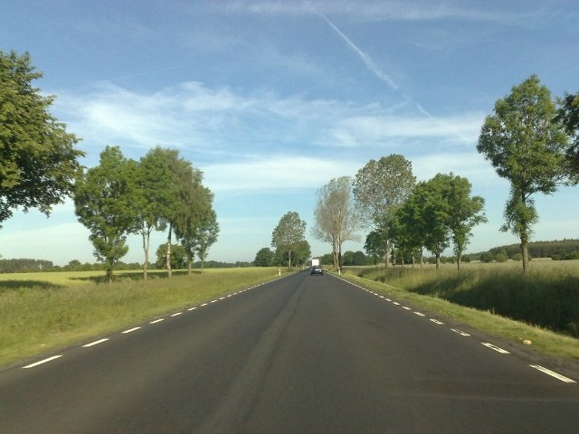 Droga krajowa nr 11 w okolicach Bobolic.