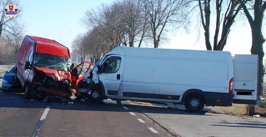 Czołowe zderzenie busów w Bezwoli. Przyczyna wypadku było nieprawidłowe wyprzedzanie (ZDJĘCIA)                      