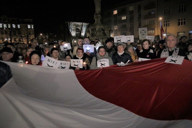 Protest w obronie sądów Opole 2019.