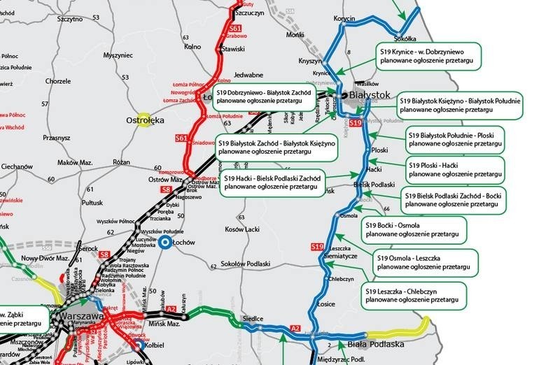 S19 Ploski - Chlebczyn. Do RDOŚ wpłynęły odwołania od decyzji środowiskowej. Punkt sporny to obwodnica Bielska Podlaskiego