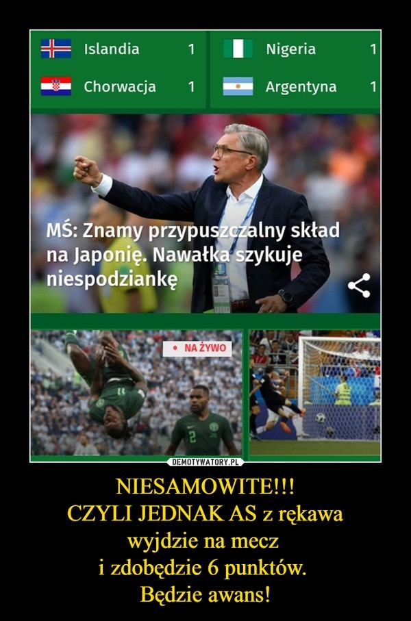 Mecz Polska - Japonia. Memy, które powstają na nasze starcie...