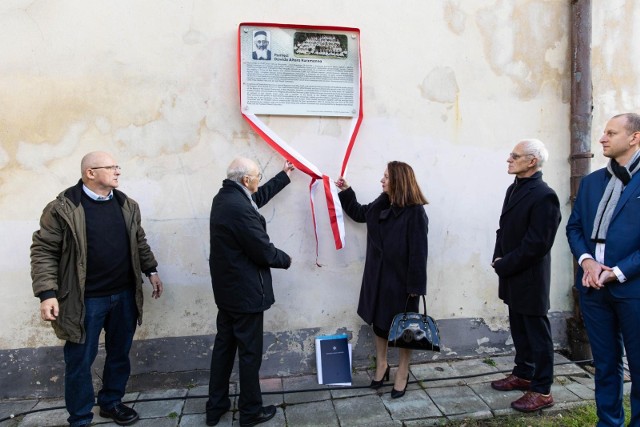 Odsłonięcie tablicy Davida Altera Kurzmanna.