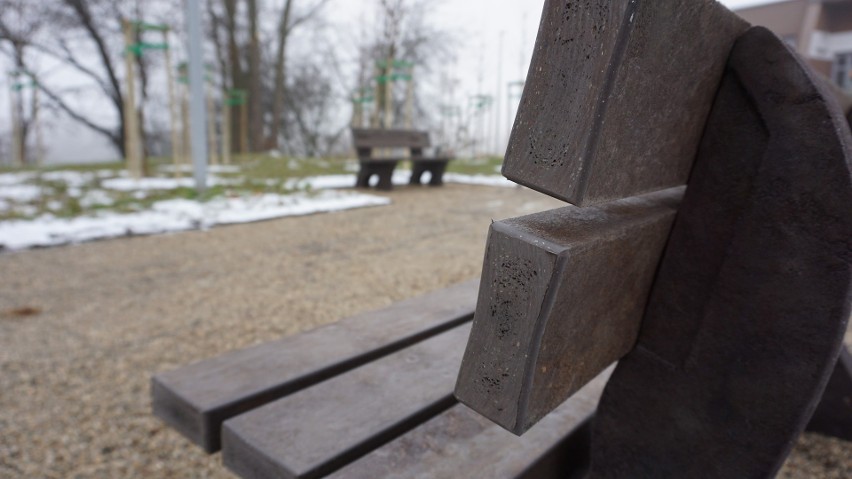 W parku przy ulicy Klonowej w Kielcach stanęły ekologiczne ławeczki (ZDJĘCIA)