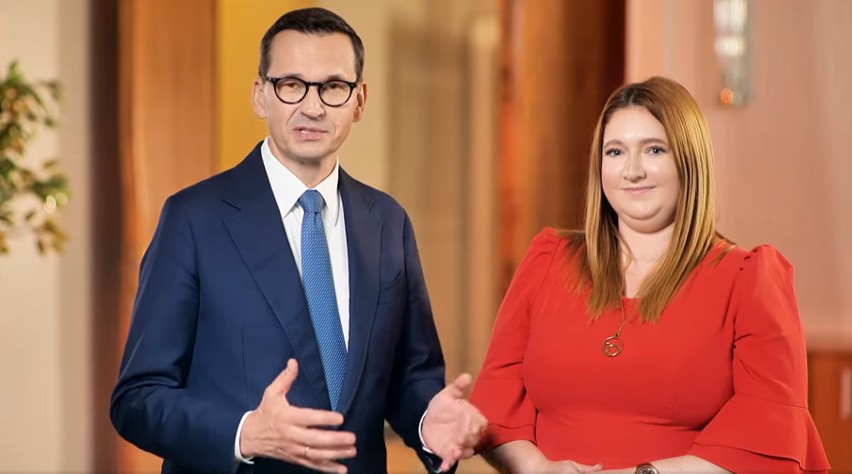 Premier Mateusz Morawiecki i minister Anna Gembicka.