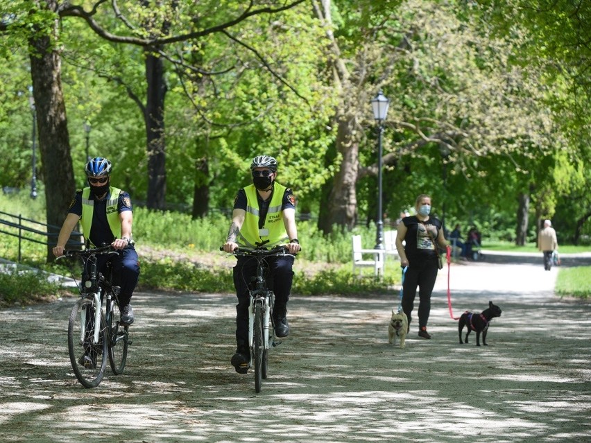 Strażnicy miejscy w Łodzi wsiedli na rowery. W taki sposób będą od dziś (12 maja) patrolować łódzkie skwery, parki i tereny zielone