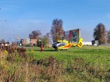 W Smolicach k. Zatora kierowca potrącił rowerzystę i uciekł. Rannego helikopter zabrał do szpitala. Lądował koło Energylandii