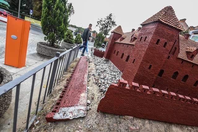 makieta zamku Grodzka zniszczonamakieta zamku Grodzka zniszczona