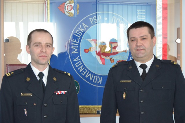 Wybrano nowego komendanta PSP w Jastrzębiu-Zdroju. Jest nim  mł. bryg. Wojciech Piechaczek (z lewej)