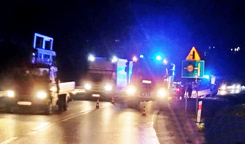 Wypadek auta z Sądecczyzny na DK 75 zablokował główny trakt łączący Nowy Sącz z Krakowem