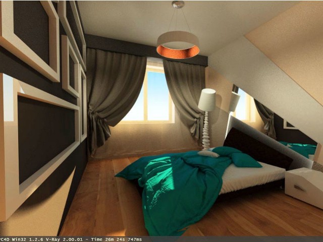 Wizualizacja sypialni wykonana przez Olgę Kryginę. Wytnij go i zachowaj, bo może się przydać, jeśli wygrasz mieszkanie w loterii Nowin.