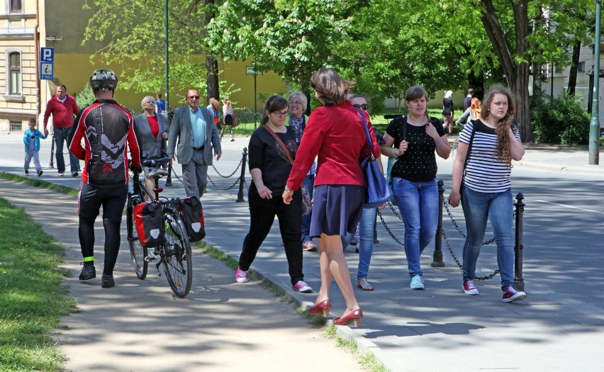 Turyści niszczą zieleń w sąsiedztwie Wawelu [ZDJĘCIA]