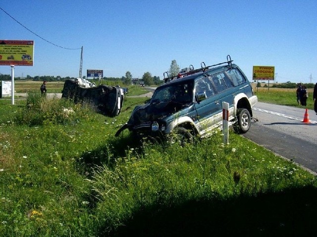 Na miejscu wypadku w Nizinach w powiecie buskim.