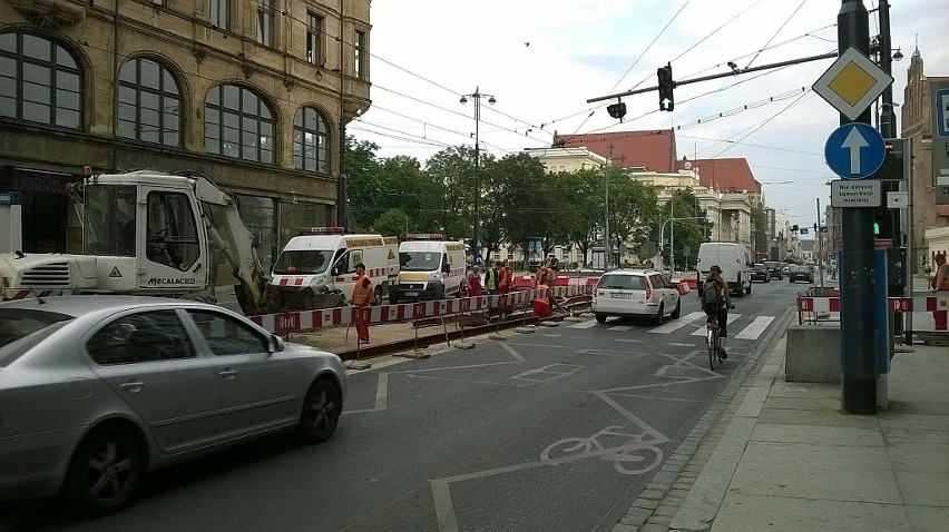 Wrocław: Rozpoczął się remont przy Renomie. Spore utrudnienia (SPRAWDŹ)